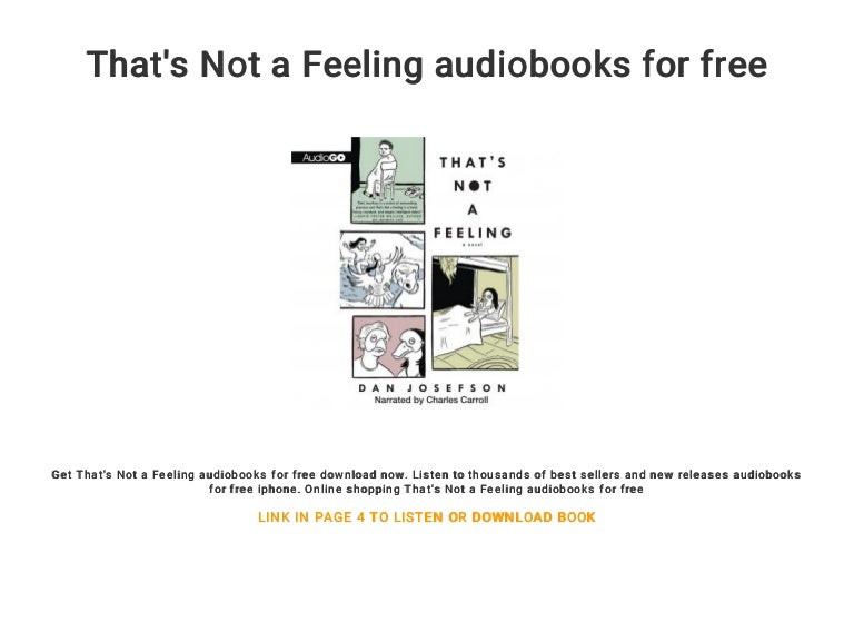 Thats Not a Feeling